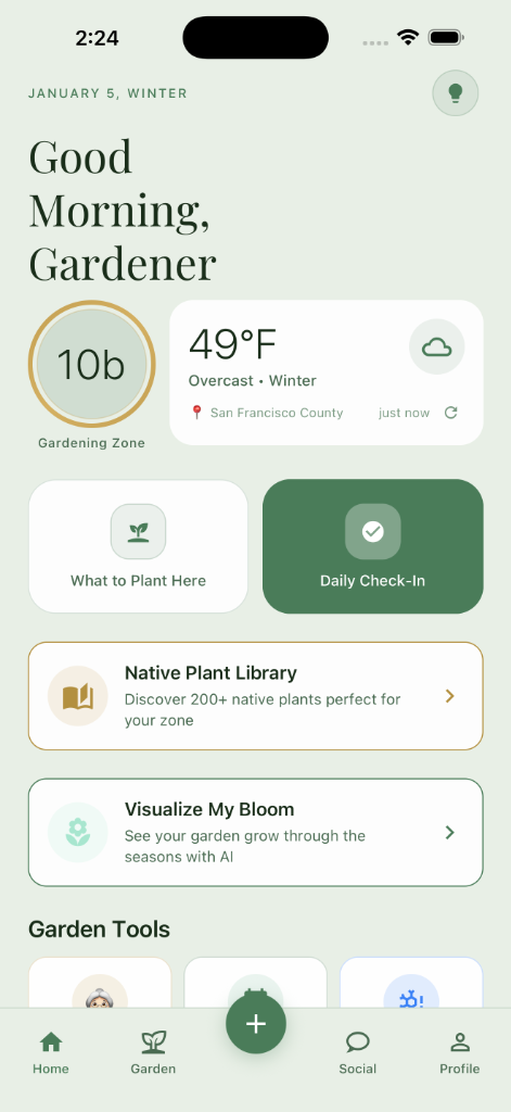 EcoNative Home Screen